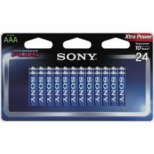 Sony AM4-B24D Stamina Plus AAA Alkaline Battery (24/pack)